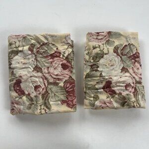 Ralph Lauren Kathleen 2 Standard Pillow Shams Vintage Yellow Floral As-Is READ